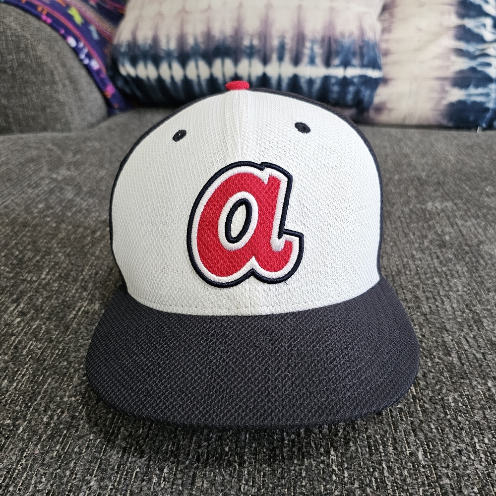Atlanta Braves Throwback New Era Fitted Hat Unisex Sz 7 1/8